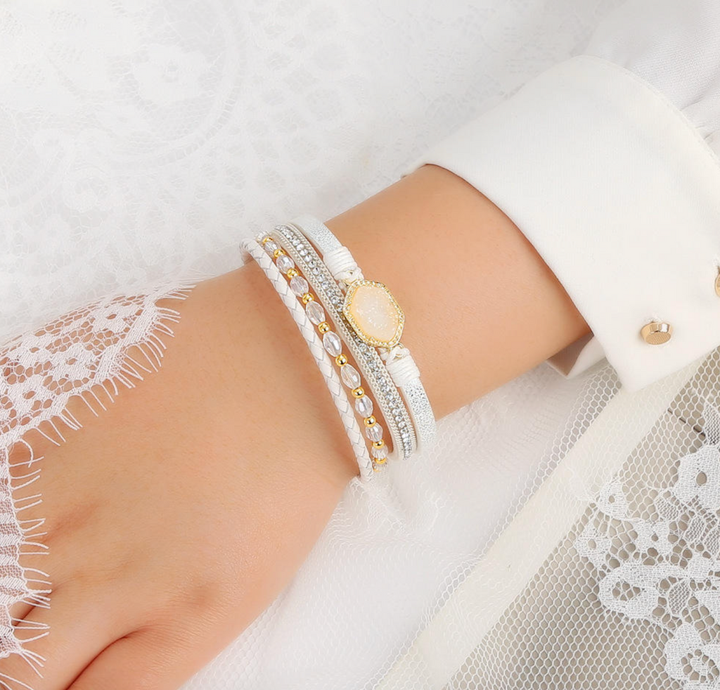 Bohemian Multilayer Leather Wrap Bracelet for Women