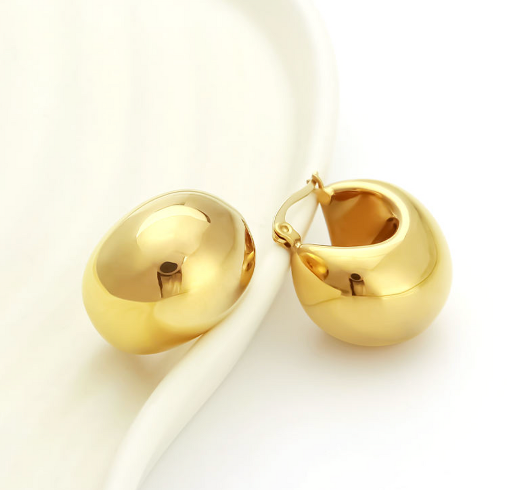 Smooth Orb Huge Hoop Earrings