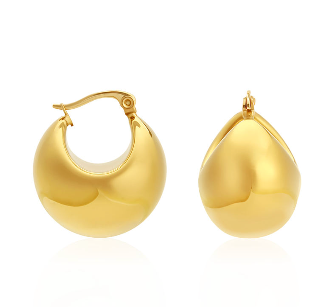 Smooth Orb Huge Hoop Earrings