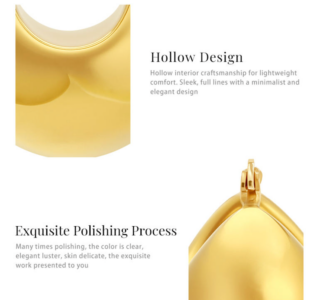 Smooth Orb Huge Hoop Earrings