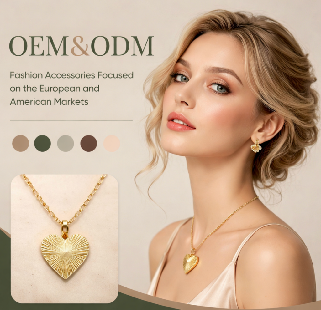 Gold-Plated Sunburst Textured Heart Pendant Necklace