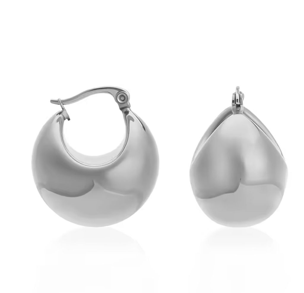 Smooth Orb Huge Hoop Earrings