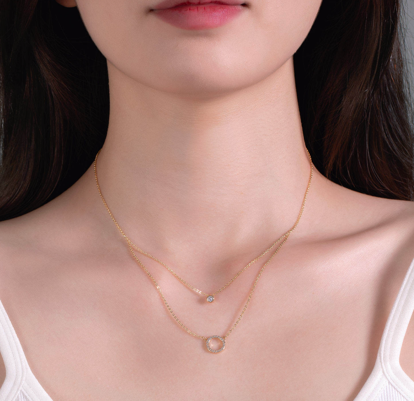 Elegant Gold & Rose Gold Fashion Necklace
